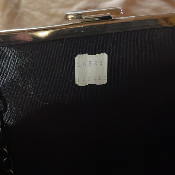 Vintage Hidden Chain Kiss Lock Clutch Evening Bag! Red Snake Print,Maybe Leather - Picture 6 of 10